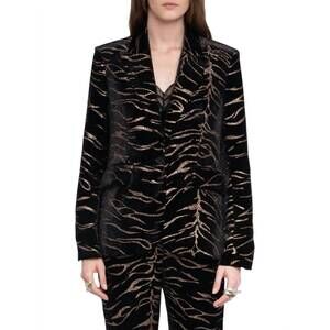 NEW ZADIG & VOLTAIRE vavy velvet blazer in tiger